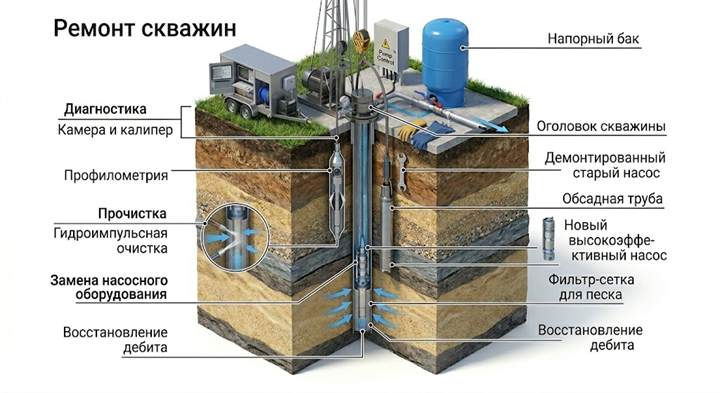 Ремонт скважин в Чапаевске